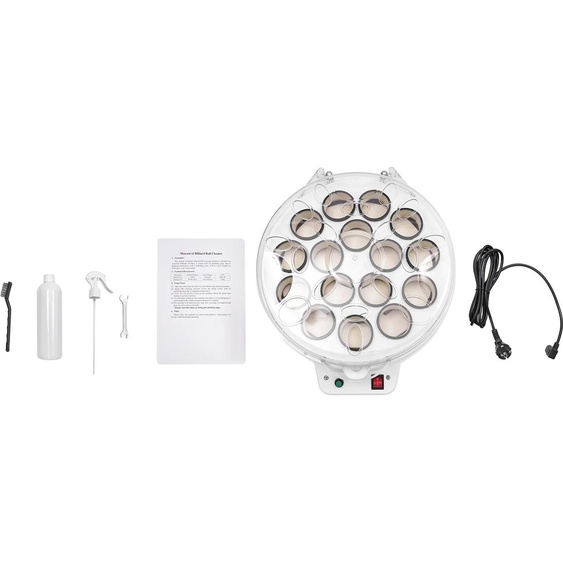 Nettoyeur automatique de boules de billard, puissance 180W, nettoie 16 boules, BLANC