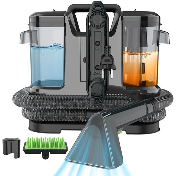 Nettoyeur de tapis compact - Élimine les taches - 450 W - 12 kPa - Fonction pulvérisation et aspiration - Câble de 5,5 mètres - 220 V