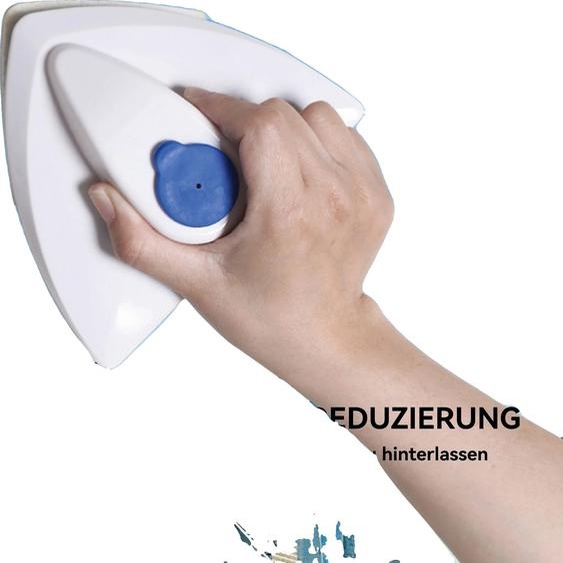 Nettoyeur de vitres magnétique, design double face, compatible avec le verre de 3 à 8 mm, bleu