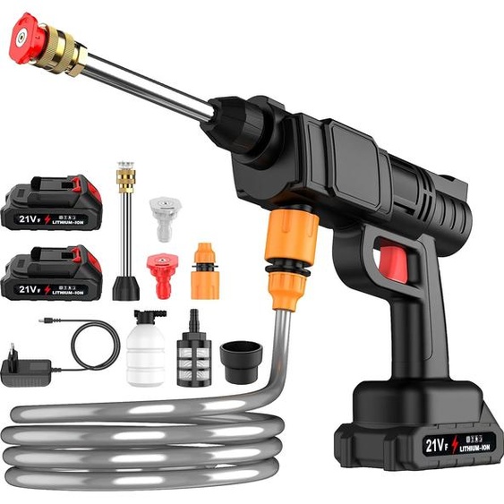 Nettoyeur haute pression, 1000W puissant, 240L/H haut débit, 2 batteries, électrique