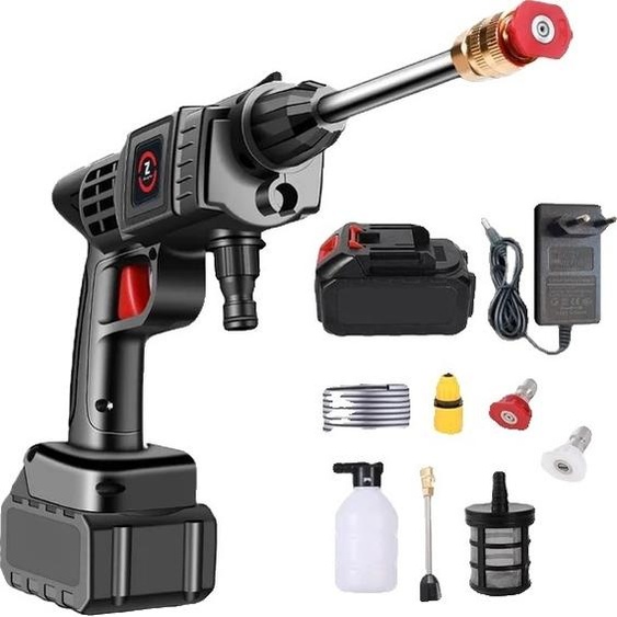 Nettoyeur haute pression électrique, puissance 2000w, fonctionnement sans fil, batterie 20000mAh