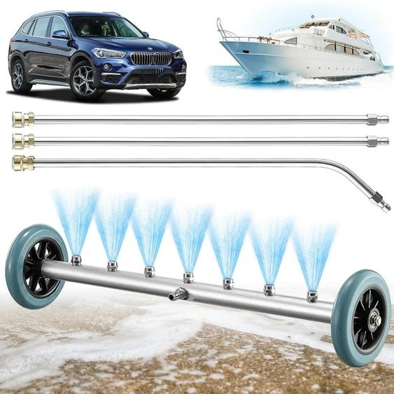 Nettoyeur haute pression - Lave-auto - 4000 PSI - Mobile - 7 buses - 7 orifices - Raccord rapide de 0,64 cm - Idéal pour les allées et les entrées de garage