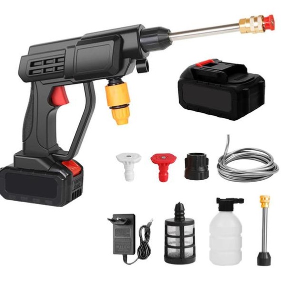 Nettoyeur haute pression sans fil - Pistolet haute pression maniable - 48 V - 70 bars - Portable - 1 batterie - Prise européenne - Or