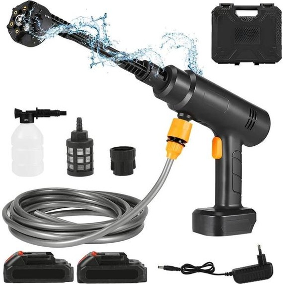 Nettoyeur haute pression sans fil - Pistolet pulvérisateur 18 V - 60 bars - 30 000 tr/min - Avec 2 batteries - Or