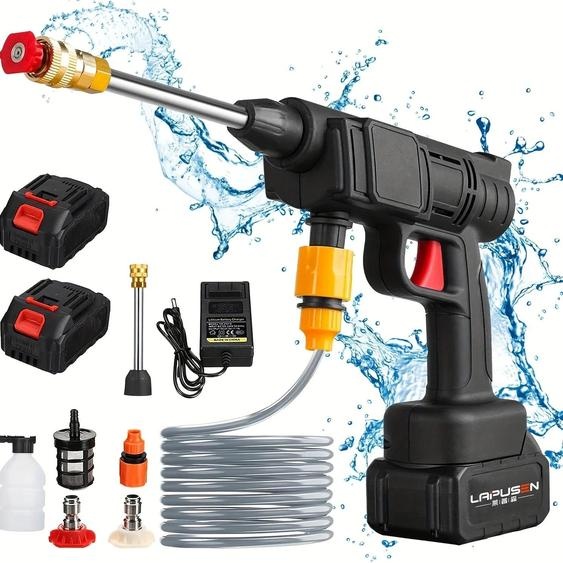 Nettoyeur haute pression sur batterie, pistolet pulvérisateur, 200 W 30 bar, or, compatible avec la batterie Makita 18V