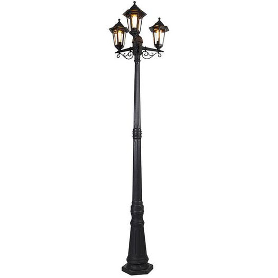 New haven - Lanterne - 3 lumière - ø 530 mm - Noir - Classique/Antique - éclairage extérieur - Qazqa