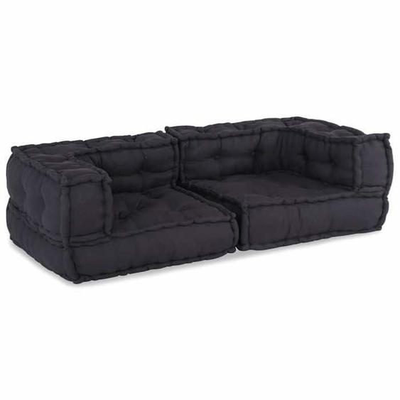 NEW Pouf modulaire anthracite 140x70x36 tissu - 708380
