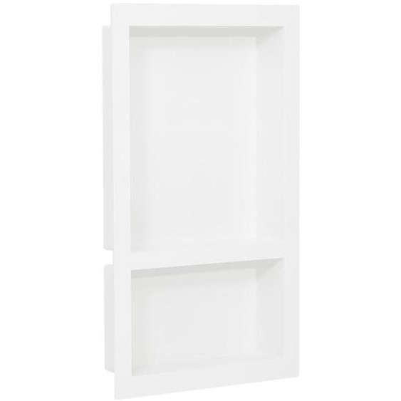 Niche de douche avec 2 compartiments Blanc brillant 41x69x9 cm