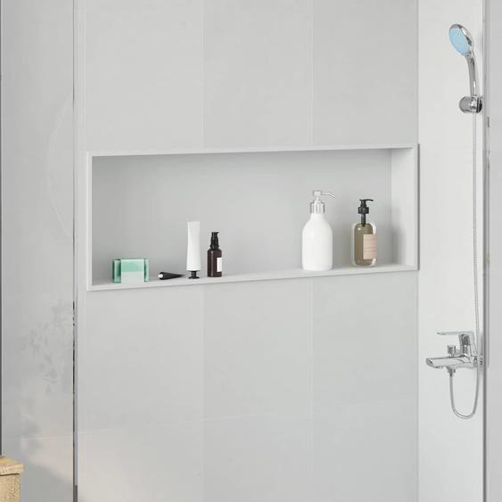 Niche de Douche Blanc 90 x 30 x 9.5 cm Acier inoxydable