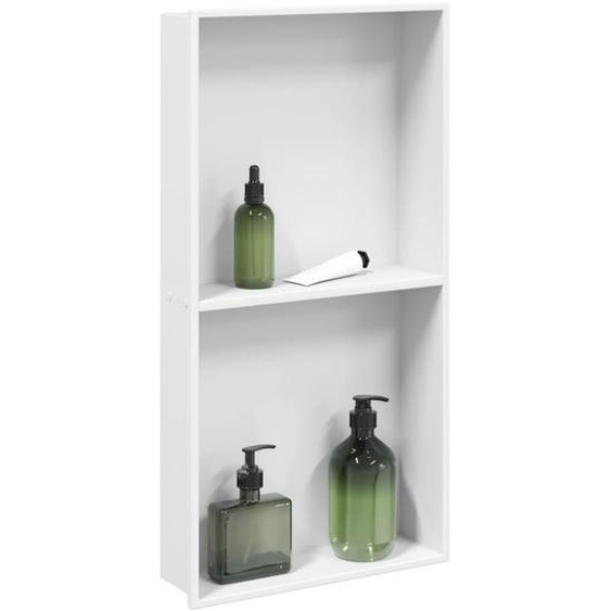 Niche de douche blanc mat 32x62x9 cm acier inoxydable