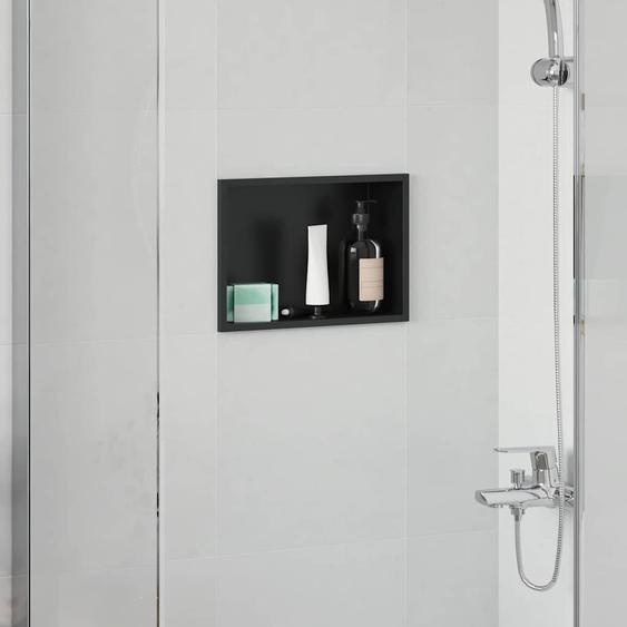 Niche de Douche Noir 30 x 20 x 9.5 cm Acier inoxydable