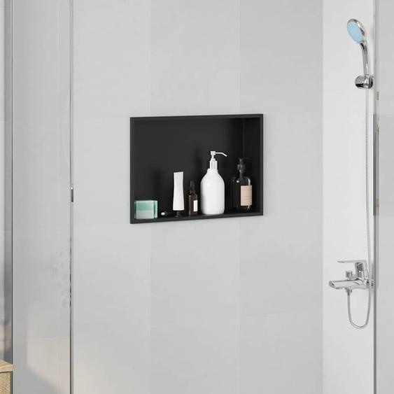 Niche de Douche Noir 45 x 30 x 9.5 cm Acier inoxydable