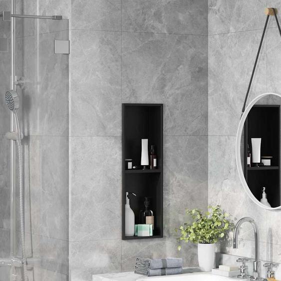 Niche de Douche Noir 60 x 20 x 9.5 cm Acier inoxydable