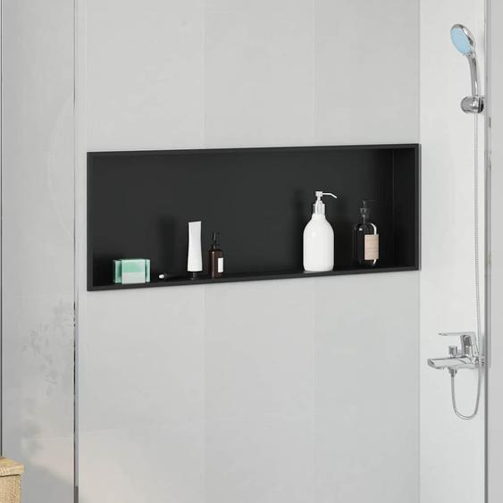 Niche de Douche Noir 90 x 30 x 9.5 cm Acier inoxydable