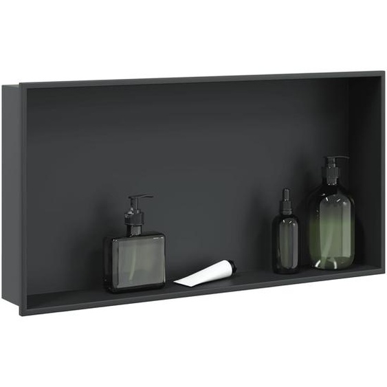 Niche de douche noir mat 62x32x9 cm acier inoxydable