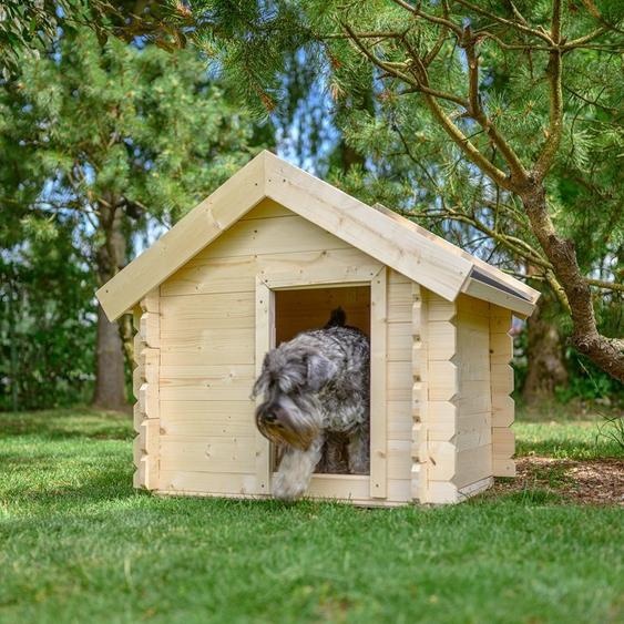 Niche dextérieur pour petits chiens - Niche en bois pour petites races, toit imperméable 76 x 99 x H80 cm, taille S, Timbela M401-1