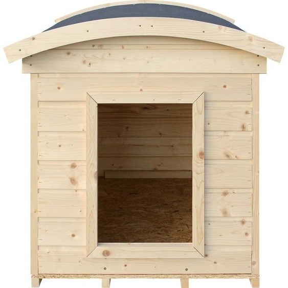 Niche dextérieur pour petits chiens - Niche en bois pour petites races, toit imperméable 87 x 102 x H84 cm, taille S, Timbela M405-1