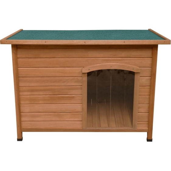 Niche en bois pour chiens Maison pour animaux de compagnie Extérieur Toit pliant Plancher surélevé