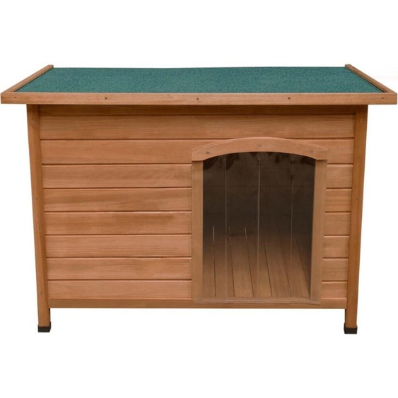 Niche en bois pour chiens Maison pour animaux de compagnie Extérieur Toit pliant Plancher surélevé