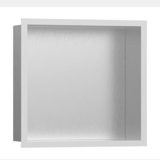 Niche murale fond acier XstarStoris cadre blanc mat