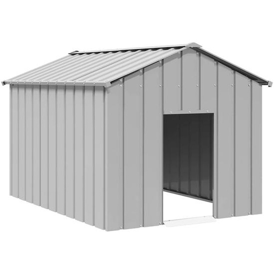 Niche pour chien avec toit noir 113x153x101 cm acier galvanisé