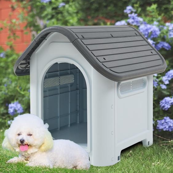 Niche pour chien Bello Niche pour chien 75 x 59 x 66 cm plastique blanc/gris