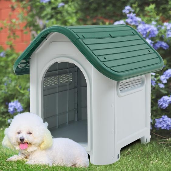 Niche pour chien Bello Niche pour chien 75 x 59 x 66 cm plastique blanc/vert