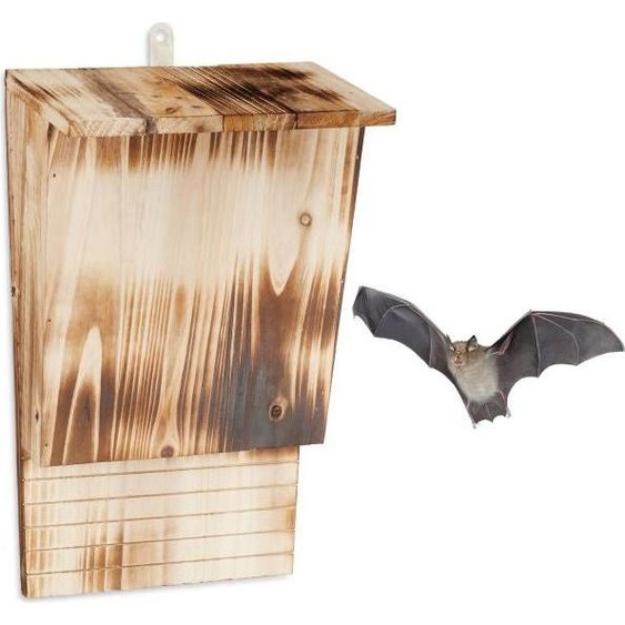 Nichoir à chauves-souris en bois flammé