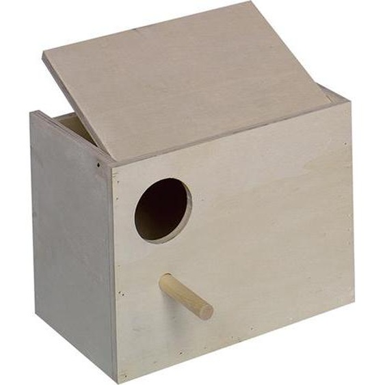 Nichoir à perruches Nobby 22 x 16 x 17 cm, trou à gauche