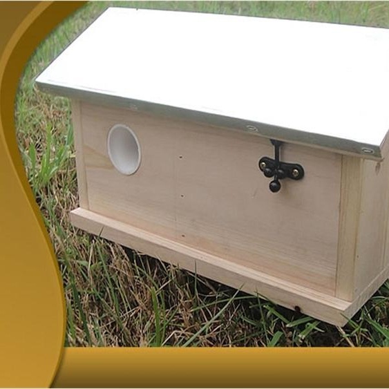 Nichoir bourdon 28,5x15,5x17 cm bois, toit galvanisé, ouvertures daération