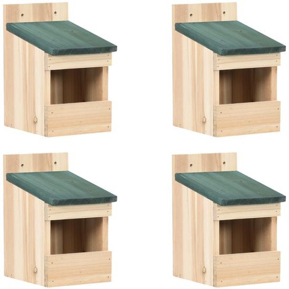 Nichoirs 4 pcs 12x16x20 cm Bois de sapin