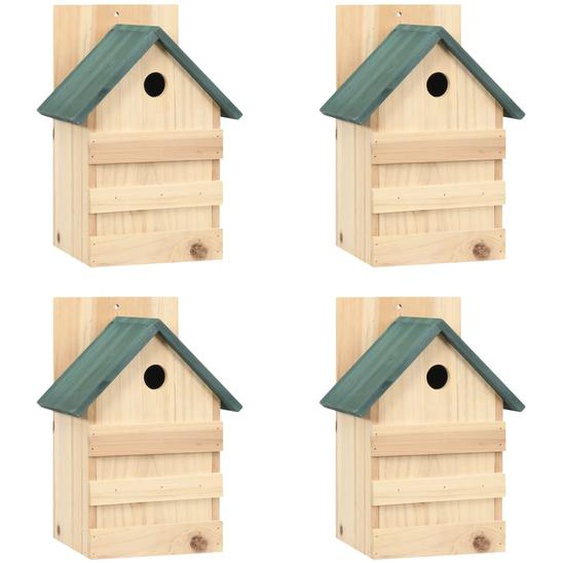 Nichoirs 4 pcs 23x19x33 cm Bois de sapin