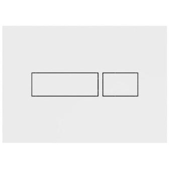 Nicoll - Plaque de commande 2 volumes Happy Support design rec Blanc