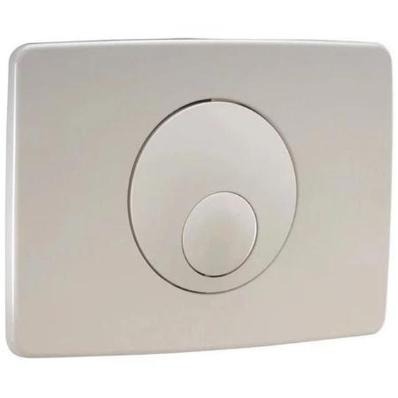 Nicoll - Plaque de commande double volume 146x205 boutons ronds blancs