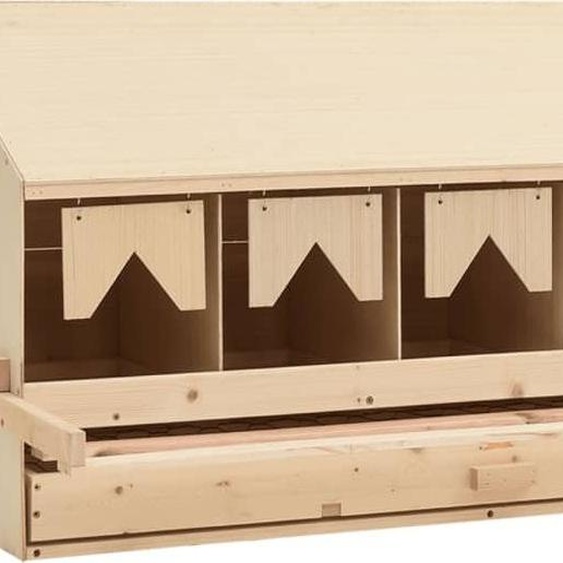 nid de 5 pondeuses 117x33x54 cm pin massif
