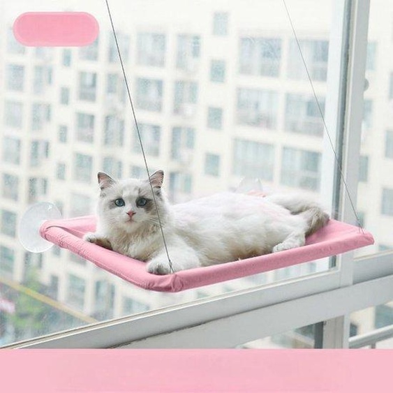 Nid pour chats dintérieur - 35 x 55 cm - avec élastique - confortable, robuste, spacieux - pour toutes les saisons - hamac pour chat