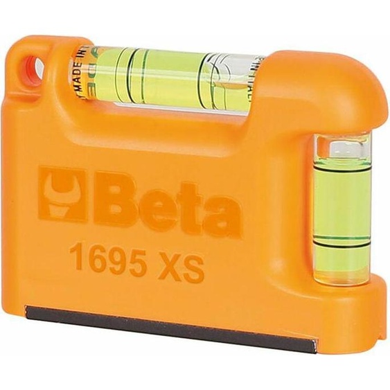 Niveau à bulle de poche Beta avec boîtier magnétique en forme de V en aluminium profilé 2 fioles incassables Précision : 1