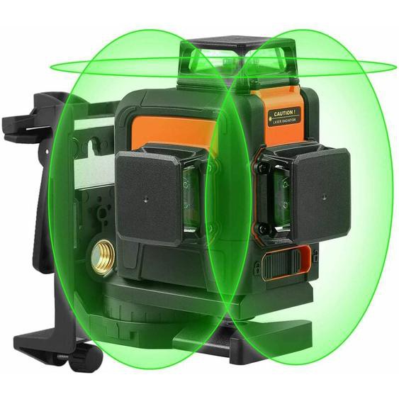 Niveau Laser 3 x 360 °, Lignes Verticales de 2 x 360 ° et Ligne Horizontale à 360 °, Laser Cross Vert 40 m SC-L08 - Todot