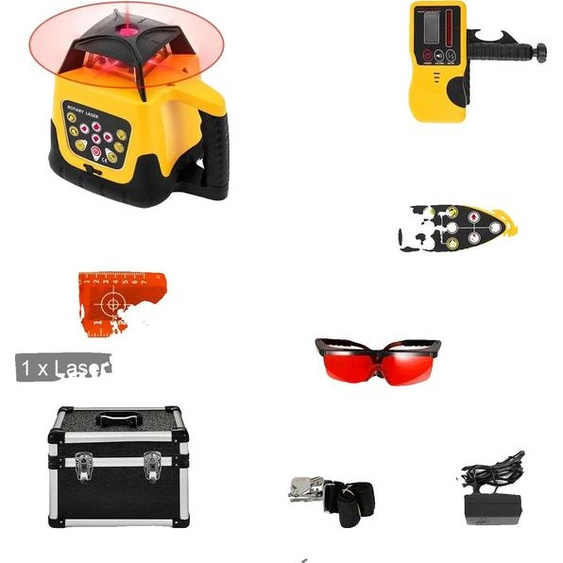 Niveau laser, auto-nivelant, plage de mesure 500m, faisceau rouge 1