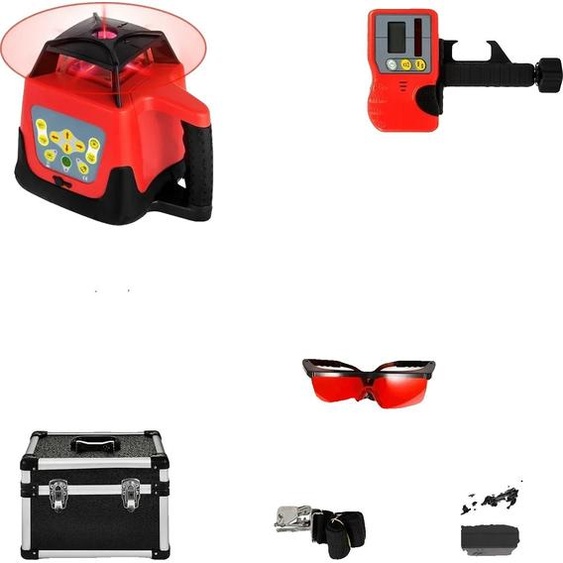 Niveau laser, auto-nivelant, plage de mesure 500m, faisceau rouge 2