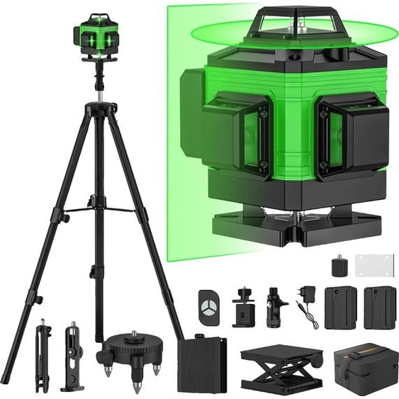 Niveau laser, auto-nivelant, puissance puissante, 2 batterie(balle de tissu)