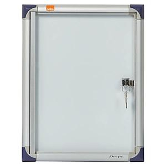 Nobo Vitrine dintérieur extra-plate porte-battante fond magnétique, 1 feuille A4, dimensions L25,5 x H34 x P2,2 cm