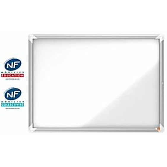 Nobo Vitrine dintérieur extra-plate porte-battante fond magnétique, 9 feuilles A4, dimensions L73 x H99 x P2,2 cm