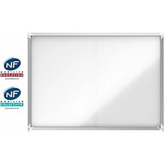 Nobo Vitrine dintérieur Premium Plus portes coulissantes fond magnétique 18 feuilles A4  - 135 x 97 cm