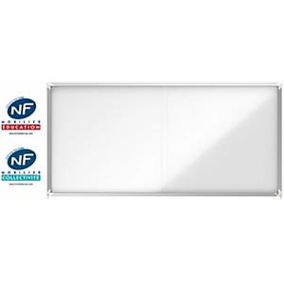 Nobo Vitrine dintérieur Premium Plus portes coulissantes fond magnétique 27 feuilles A4  - 200 x 97 cm