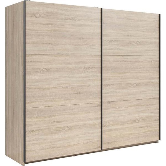 NOIR ROUGE BLANC Armoire coulissante Tetrix 220 cm Chêne Sonoma