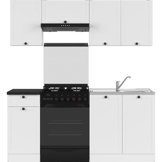 NOIR ROUGE BLANC Kuchynská súprava Junona Line 180 cm blanc s pracovnou doskou