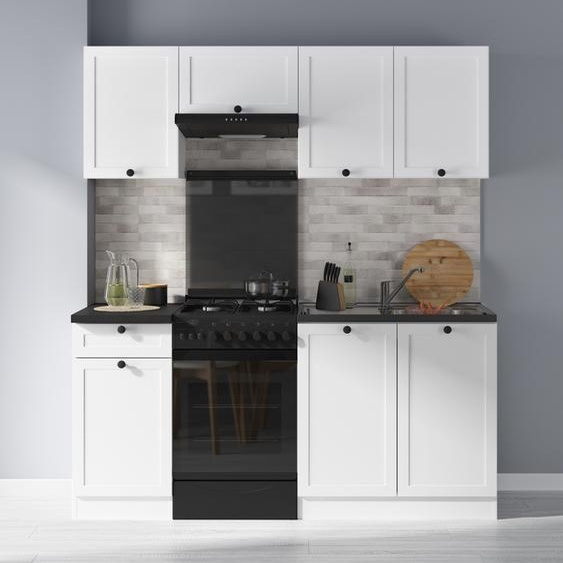 NOIR ROUGE BLANC Set de cuisine Junona Line 170 cm blanc s pracovnou doskou