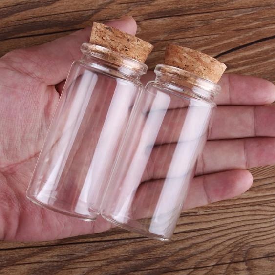 NONE 12/24 pièces 20ml 30ml 40ml 50ml 60ml 70ml 90ml 120ml 150ml bouteilles en verre avec liège épices bonbons pots conteneur 9 tailles u-pick