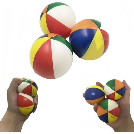 NONE 12 pièces PU éponge pression plage balle souple Compression décompression jouet enfants PU mousse apaisant jouet poignet sport accessoire balle